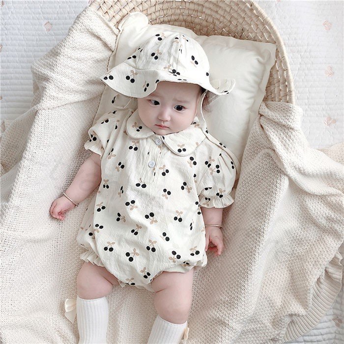 Ruten Japan Baby Clothes Romperose All In One Baby Baby Clothes Spring Autumn Korean Wind Cute Clothes Pajamas Children Clothes Newborn Birthday Celebration Hundred Day Celebration Environmental Equip ベビー服 ロンパース オールインワン 前開き